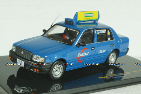 Toyota Crown Taxi 2004, blue, MOC083, IXO 1:43
