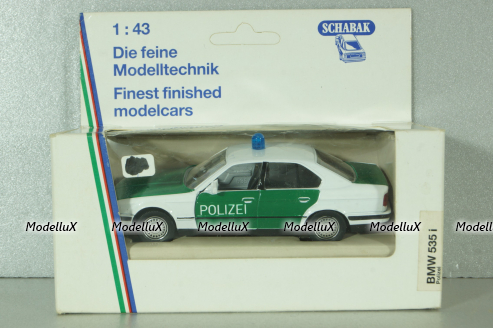 BMW 535i Polizei (E34) 1987, white/green, 1153, Shabak 1:43