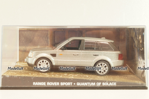 Range Rover Sport from movie "Quantum of solace" 2008, silver, James Bond Modellauto Collection #79, Altaya 1:43 С Журналом!