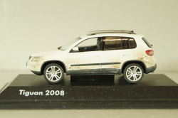 Volkswagen Tiguan 2007, white (dirty version), Schuco 1:43