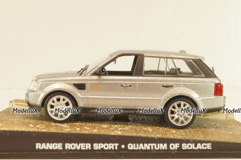 Range Rover Sport from movie "Quantum of solace" 2008, silver, James Bond Modellauto Collection #79, Altaya 1:43 С Журналом!