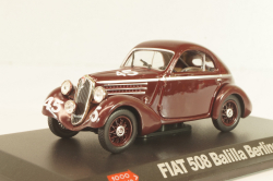 Fiat 508 Balilla Berlinetta #45 Mille Miglia 1936, brown, Hachette 1:43