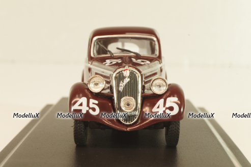 Fiat 508 Balilla Berlinetta #45 Mille Miglia 1936, brown, Hachette 1:43