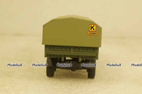 Камаз-43101-010 бортовой с тентом, военный Украина, Herpa 1:87