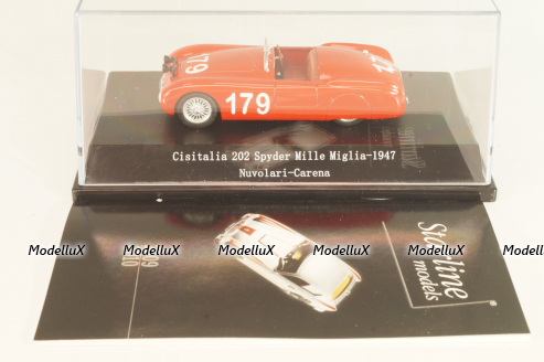 Cisitalia 202 Spyder #179 Mille Miglia 1947, Nuvolari/Carena, red, 518222, Starline 1:43
