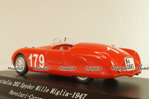 Cisitalia 202 Spyder #179 Mille Miglia 1947, Nuvolari/Carena, red, 518222, Starline 1:43