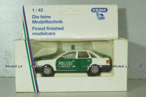 Audi 80 Polizei (B4) 1991, white/green, 1039, Schabak 1:43