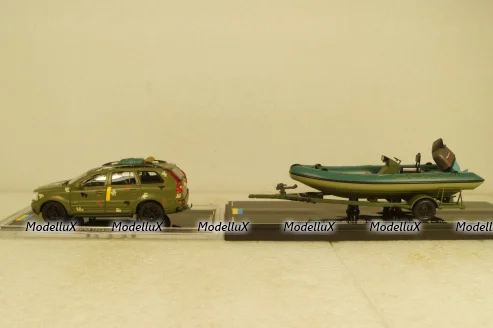 Volvo XC90 with powerboat Ukraine Territorial Defense Forces (Zaporizhzhia 2022), TruckTyr 1:43