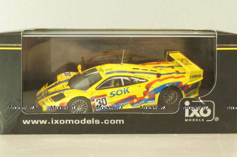 McLaren F1 GTR #30 Super GT Motegi 2002 Okada/Kurosawa, yellow, GTM092, IXO 1:43