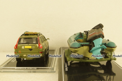 Volvo XC90 with powerboat Ukraine Territorial Defense Forces (Zaporizhzhia 2022), TruckTyr 1:43