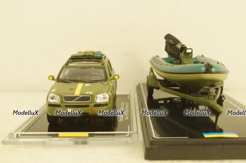 Volvo XC90 with powerboat Ukraine Territorial Defense Forces (Zaporizhzhia 2022), TruckTyr 1:43