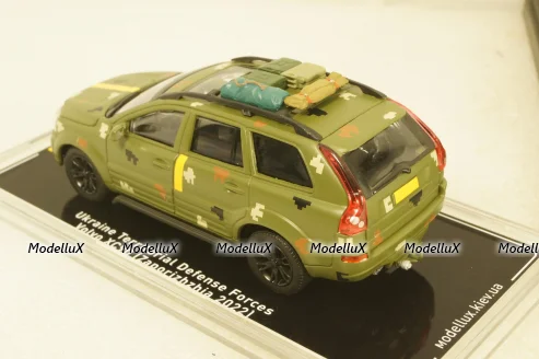 Volvo XC90 with powerboat Ukraine Territorial Defense Forces (Zaporizhzhia 2022), TruckTyr 1:43