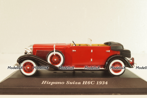 Hispano Suiza H6C Cabriolet 1934, red, Altaya 1:43 Уценка!