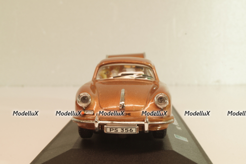 Porsche 356B Coupe with camping trailer and figuren, brown, Cararama 1:43 Уценка!