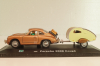 Porsche 356B Coupe with camping trailer and figuren, brown, Cararama 1:43 Уценка!