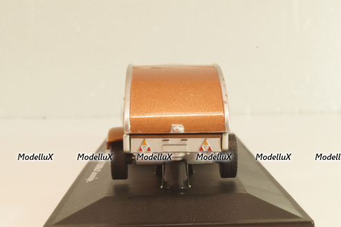 Porsche 356B Coupe with camping trailer and figuren, brown, Cararama 1:43 Уценка!