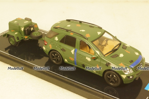 Mercedes ML500 W164 2005 with generator trailer, Ukraine Territorial Forces (Odessa 2022), TruckTyr 1:43