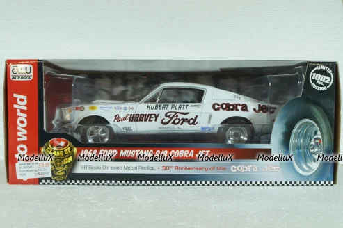 Ford Mustang S/S Cobra Jet 1968, Drag Racing Hubert Platt,  AutoWorld 1 :18 