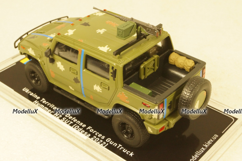 Hummer H2 SUT Ukraine Territorial Defense Forces Gun truck (Odessa 2022), TruckTyr 1:43