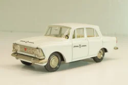 Москвич-408 А10, такси, белый, капот 3 зажима (ранний), Тантал/Радон 1:43