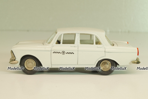 Москвич-408 А10, такси, белый, капот 3 зажима (ранний), Тантал/Радон 1:43