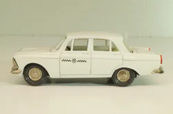 Москвич-408 А10, такси, белый, капот 3 зажима (ранний), Тантал/Радон 1:43