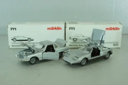 Mercedes-Benz C 111 1969 + Mercedes-Benz 350 SL (R107) 1972, silver, 1813, SET Marklin 1:43