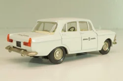 Москвич-408 А10, такси, белый, капот 3 зажима (ранний), Тантал/Радон 1:43