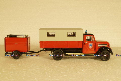 Robur Garant 30k Telonato Feuerwehr With Tanker, Altaya 1:43