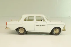 Москвич-408 А10, такси, белый, капот 3 зажима (ранний), Тантал/Радон 1:43