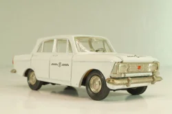 Москвич-408 А10, такси, белый, капот 3 зажима (ранний), Тантал/Радон 1:43
