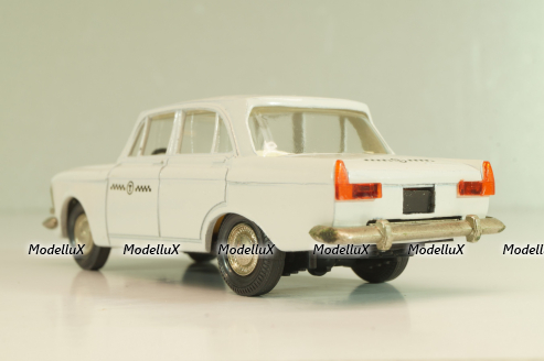 Москвич-408 А10, такси, белый, капот 3 зажима (ранний), Тантал/Радон 1:43