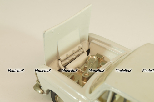 Москвич-408 А10, такси, белый, капот 3 зажима (ранний), Тантал/Радон 1:43