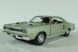 Dodge Coronet R/T 1969, silver metallic, AutoWorld 1 :18