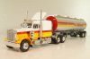 Peterbilt 359 with semi trailer fuel tanker "Shell", yellow/white/silver, American Truck, Spain #1, Altaya 1:43
