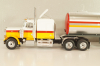 Peterbilt 359 with semi trailer fuel tanker "Shell", yellow/white/silver, American Truck, Spain #1, Altaya 1:43