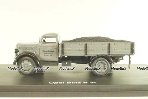 Opel Blitz S 3t , truck with coal, grey, 03052, Schuco 1:43