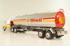 Peterbilt 359 with semi trailer fuel tanker "Shell", yellow/white/silver, American Truck, Spain #1, Altaya 1:43