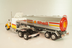 Peterbilt 359 with semi trailer fuel tanker "Shell", yellow/white/silver, American Truck, Spain #1, Altaya 1:43
