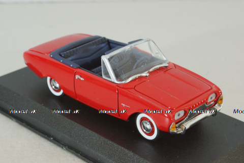 Ford Taunus Badew cabriolet 1960, red, ART. 184, Detail Cars 1:43