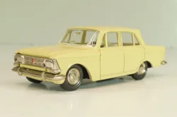 Москвич-412 А2, бледно-желтый, капот 3 зажима (ранний), Тантал/Радон 1:43