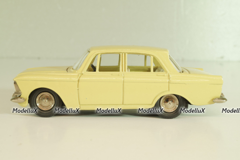 Москвич-412 А2, бледно-желтый, капот 3 зажима (ранний), Тантал/Радон 1:43