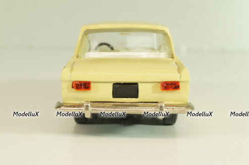 Москвич-412 А2, бледно-желтый, капот 3 зажима (ранний), Тантал/Радон 1:43
