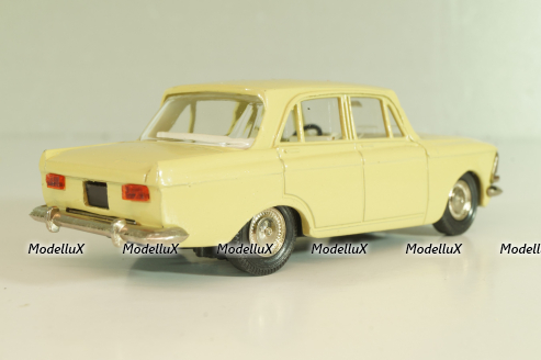 Москвич-412 А2, бледно-желтый, капот 3 зажима (ранний), Тантал/Радон 1:43