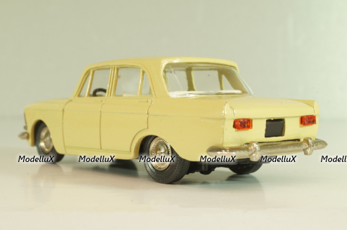 Москвич-412 А2, бледно-желтый, капот 3 зажима (ранний), Тантал/Радон 1:43