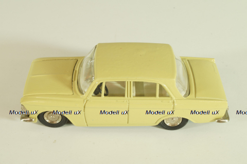 Москвич-412 А2, бледно-желтый, капот 3 зажима (ранний), Тантал/Радон 1:43