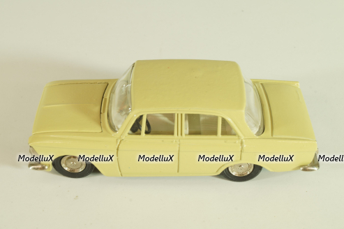 Москвич-412 А2, бледно-желтый, капот 3 зажима (ранний), Тантал/Радон 1:43