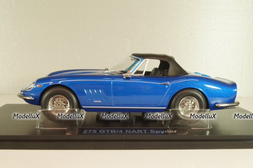 Ferrari 275 GTB/4 NART Spyder 1967, blue, KKDC180238, KK-Scale 1:18 