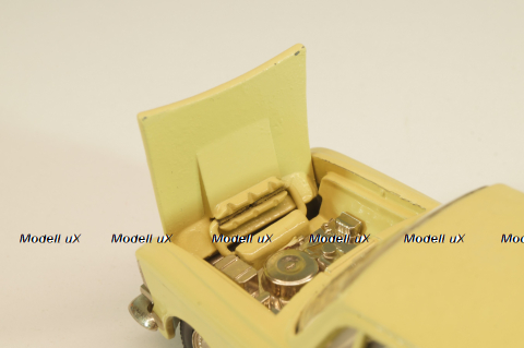 Москвич-412 А2, бледно-желтый, капот 3 зажима (ранний), Тантал/Радон 1:43