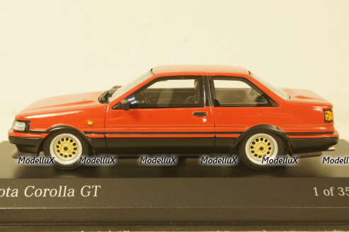 Toyota Corolla GT 1984 Red, 437166320, Minichamps 1:43